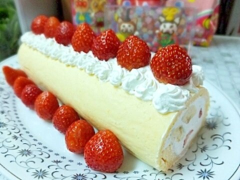 ホットケーキミックスで作る簡単ロールケーキ